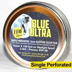16mm Film - Single Perf - FPP 16mm BLUE ULTRA Color Negative - 100 Ft