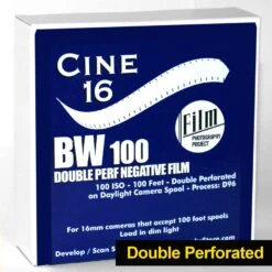 16mm Film - Double Perf - CINE16 BW Negative 100 Iso - 100 Ft