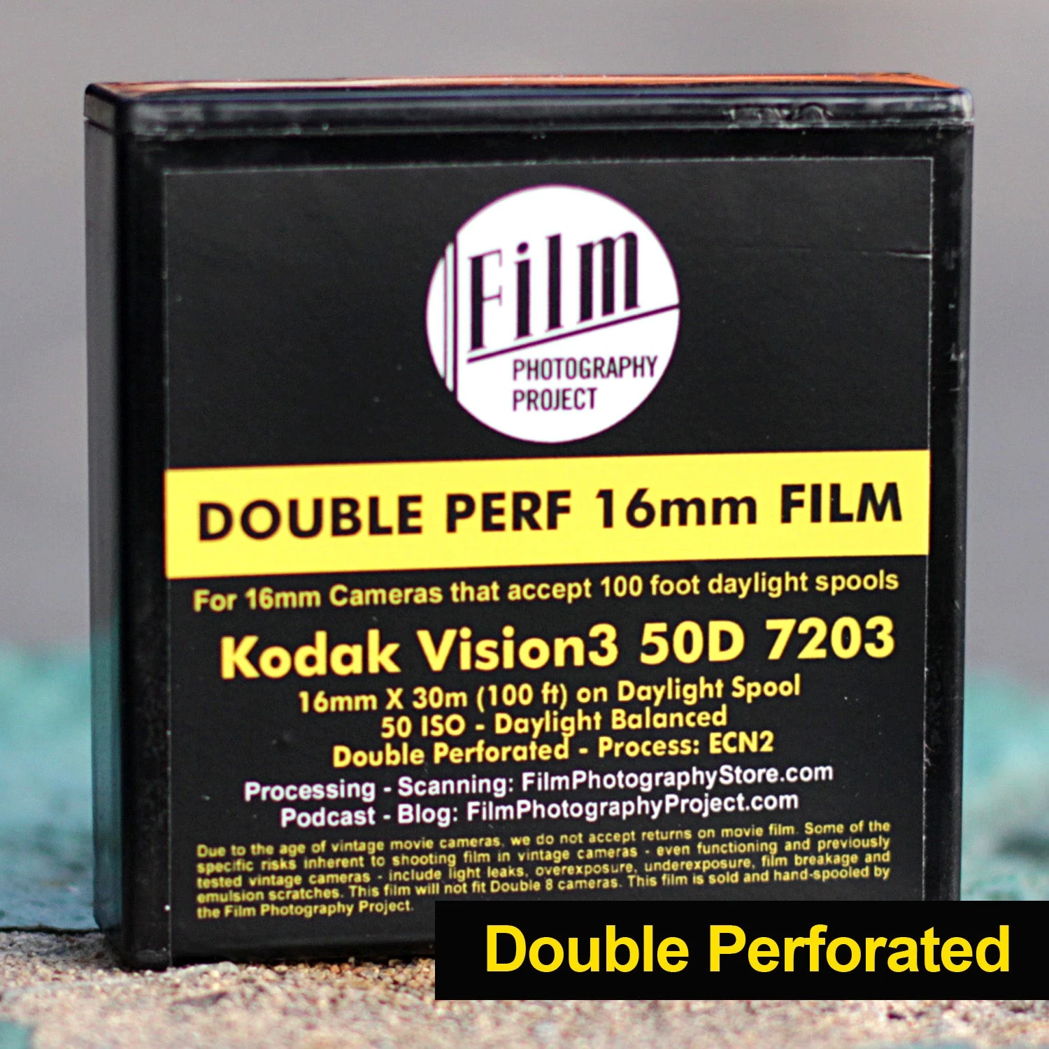 16mm Film - Double Perf - Kodak Vision3 50D 7203 - 100 Ft 1 16mm Film - Double Perf - Kodak Vision3 50D 7203 - 100 Ft