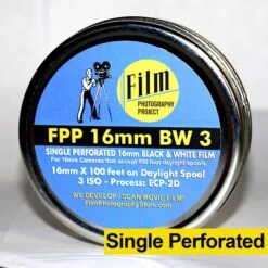 16mm Film - Single Perf - FPP 16mm BW 3 Negative - 100 Ft