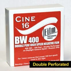 16mm Film - Double Perf - CINE16 BW Negative 400 Iso - 100 Ft