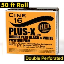 16mm Film - 50' Double Perf - PLUS-X BW Reversal 50 Iso - 50 Ft