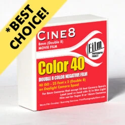 Double 8 Film - Cine8 Color Negative 40 - Daylight (25 Ft - 40 ISO)