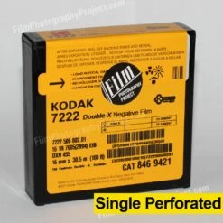 16mm Film - Single Perf - Kodak Double-X 7222 - 100 Ft