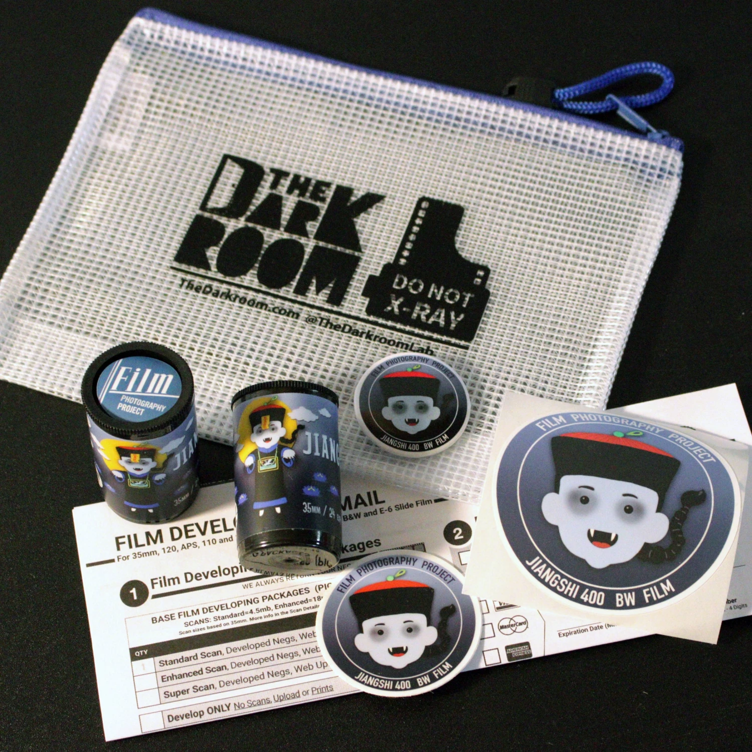 Do Not X-Ray Pouch - 35mm Jiangshi BW Film Bundle 1 Do Not X-Ray Pouch - 35mm Jiangshi BW Film Bundle